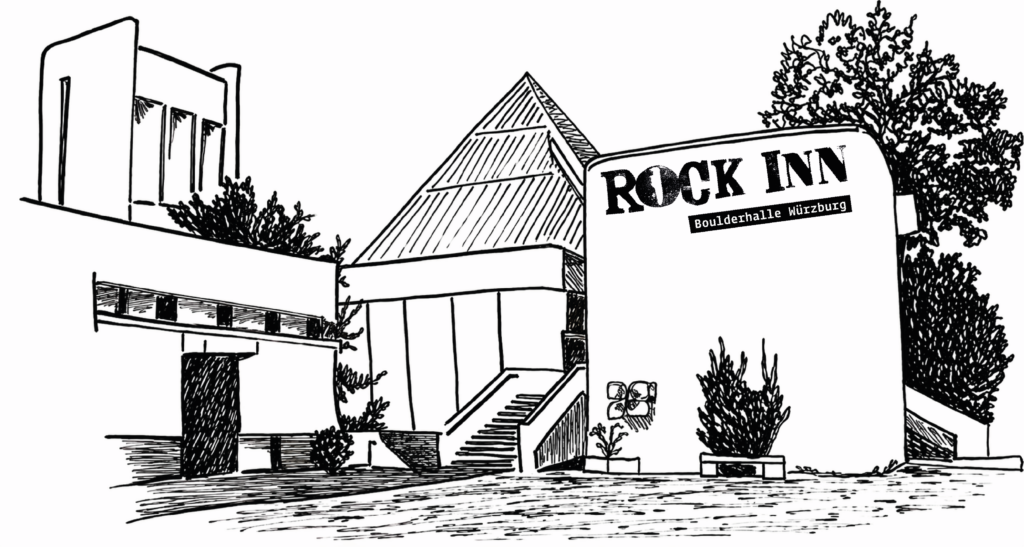 Grafik - Kirche St. Andreas mit ROCK INN Logo